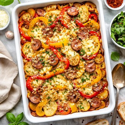 Image of Italian Potato Casserole with Sweet Peppers