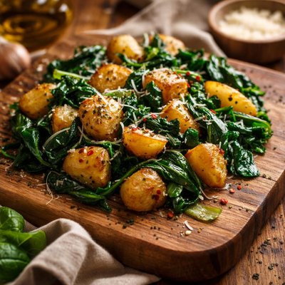 Image of Italian Potatoes and Spinach