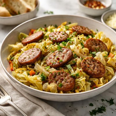 Image of Italian Sausage and Cabbage