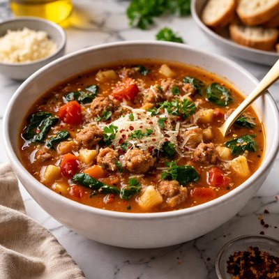 Image of Italian Sausage and Pasta Soup