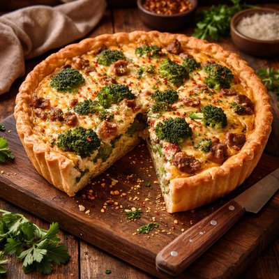 Image of Italian Sausage Broccoli Quiche