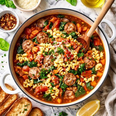 Image of Italian Sausage Noodle Stew