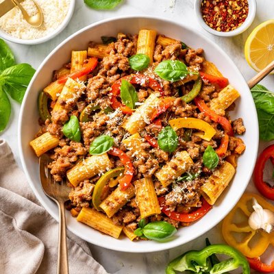 Image of Italian Sausage Rigatoni and Peppers