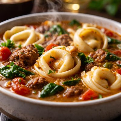 Image of Italian Sausage Tortellini Soup