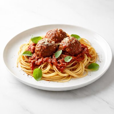 Image of Italian Spaghetti with Meatballs