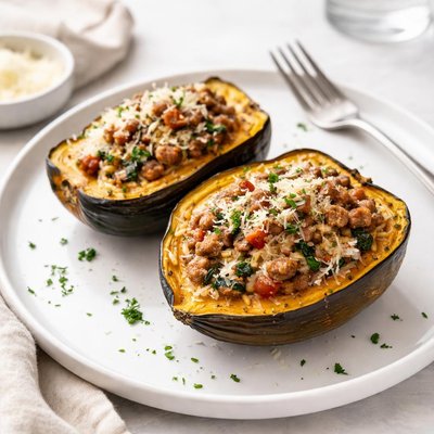 Image of Italian Stuffed Acorn Squash Crock Pot