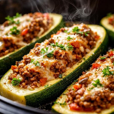 Image of Italian Style Stuffed Zucchini Squash Crock Pot