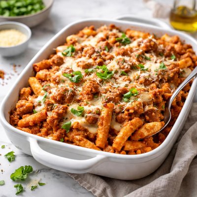 Image of Italian Turkey Sausage and Ziti Bake