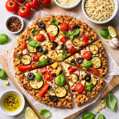 Image of Italian Vegetable Rice Pizza