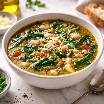 Image of Italian White Bean and Spinach Soup