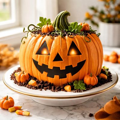 Image of Jack O Lantern Cake