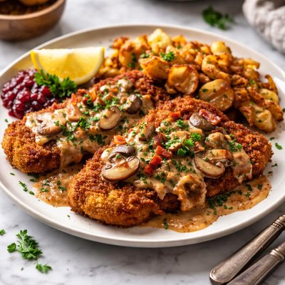 Image of Jagerschnitzel the Germany Way Pork Steaks or Cutlets