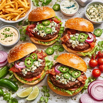 Image of Jalapeno Blue Cheese Burgers