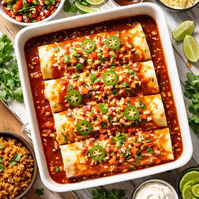 Image of Jalapeno Burritos with Red Chili Gravy