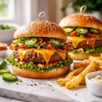 Image of Jalapeno Cheddar Burgers