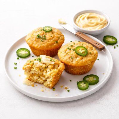 Image of Jalapeno Corn Muffins with Honey Butter