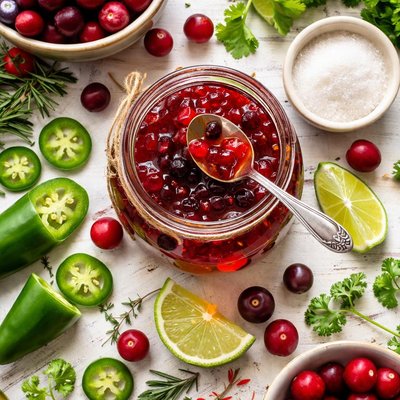 Image of Jalapeno Cranberry Jelly Christmas Jelly