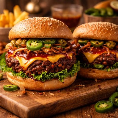 Image of Jalapeno Red Bean Bbq Burgers