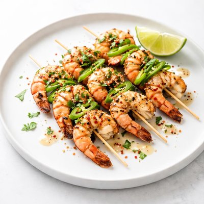 Image of Jalapeno Tiger Prawn Ginger Skewers