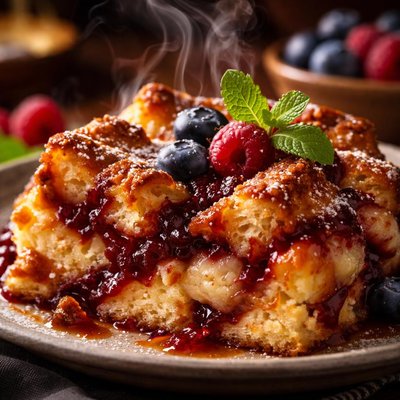 Image of Jam and Bread Pudding