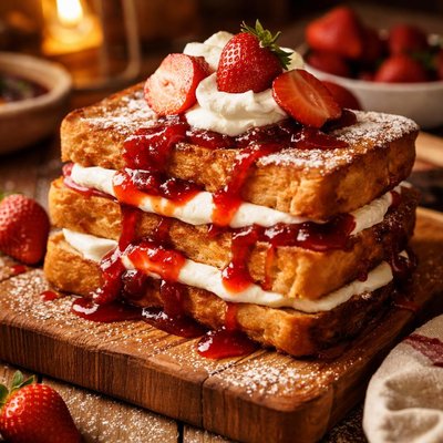 Image of Jam N Cream French Toast