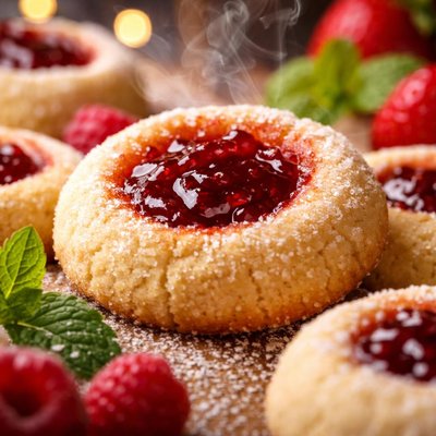 Image of Jam Thumbprint Cookies