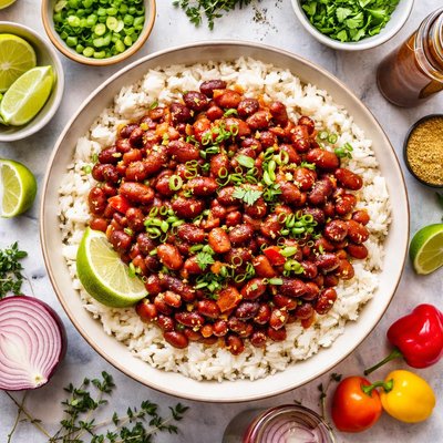 Image of Jamaican Red Beans Over Rice