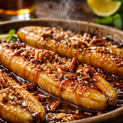 Image of Jamaican Rummed Baked Bananas