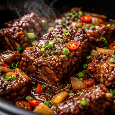 Image of Jamaican Short Ribs Crock Pot