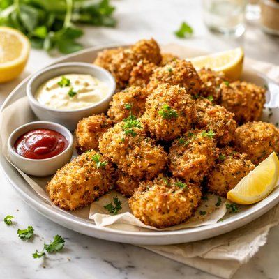 Image of Jamie Oliver Crunchy Garlic Chicken Nuggets