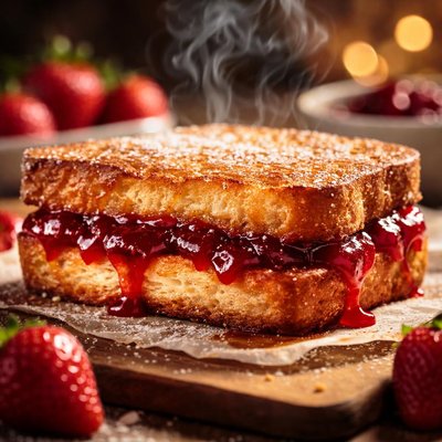 Image of Jammy French Toast Hot Jam Sandwich