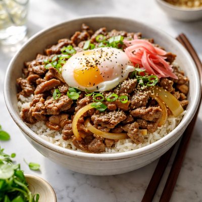 Image of Japanese Beef and Rice Bowl Gyudon