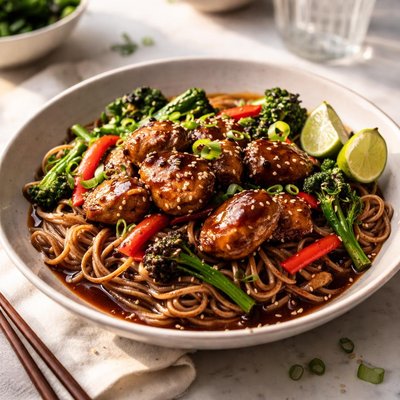 Image of Japanese Black Bean Chicken and Soba