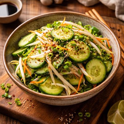 Image of Japanese Cucumber Bean Sprout Salad