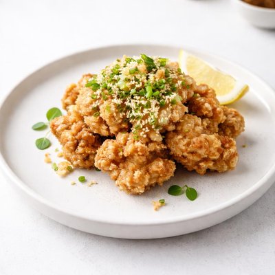 Image of Japanese Fried Chicken Karaage with Onion Ginger Relish
