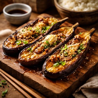 Image of Japanese Grilled Eggplant Aubergine Yaki Nasu