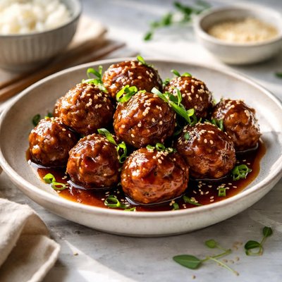 Japanese Meatballs in Sweet Soy Sauce Niku Dango Recipe