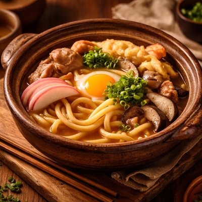 Image of Japanese Noodles in Miso Soup Miso Nikomi Udon