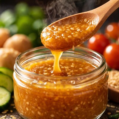 Image of Japanese Style Miso Salad Dressing