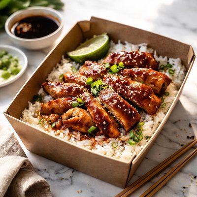 Image of Japanese Take Out Teriyaki Beef or Chicken
