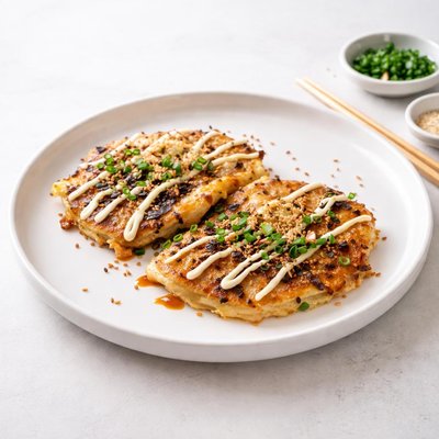 Image of Japanese Vegetable Pancakes Okonomiyaki