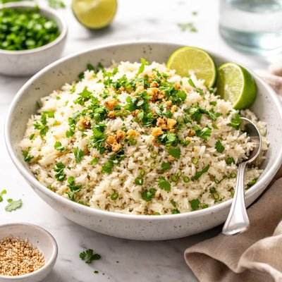 Image of Jasmine Rice with Garlic Ginger and Cilantro