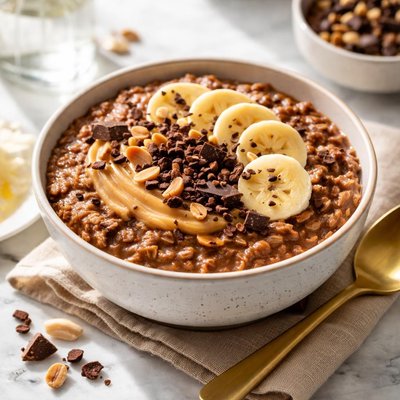 Image of Jazzy Chocolate Peanut Butter Oatmeal