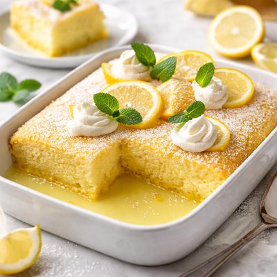 Image of Jello Lemon Pudding Cake