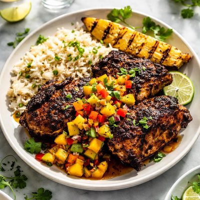 Image of Jerk Chicken Bbq D with Mango Salsa
