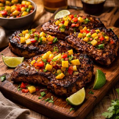 Image of Jerk Chops with Island Salsa