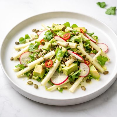 Image of Jicama and Avocado Salad with Lime Dressing