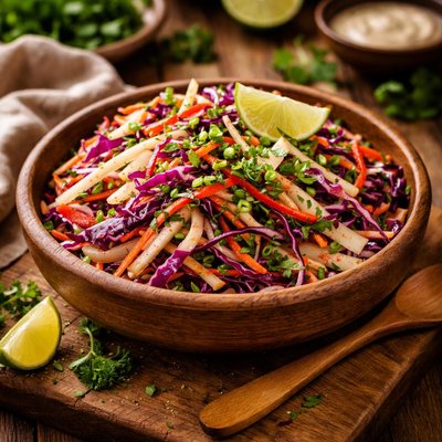 Image of Jicama Cilantro Red Cabbage Slaw