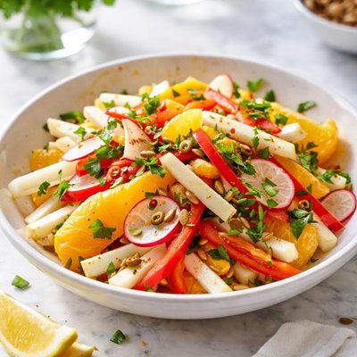 Image of Jicama Orange Pepper Salad
