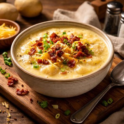 Image of Jiffy Cheesy Potato Soup a Pantry Recipe